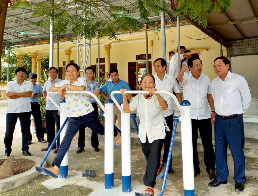 Kiểm tra, thẩm định các tiêu chí xã nông thôn mới kiểu mẫu tại xã Ninh Giang